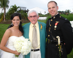 My father, Charlie; pictured between my son, Andrew; and his new wife, Lauren; on their wedding day! Semper Fi!!!